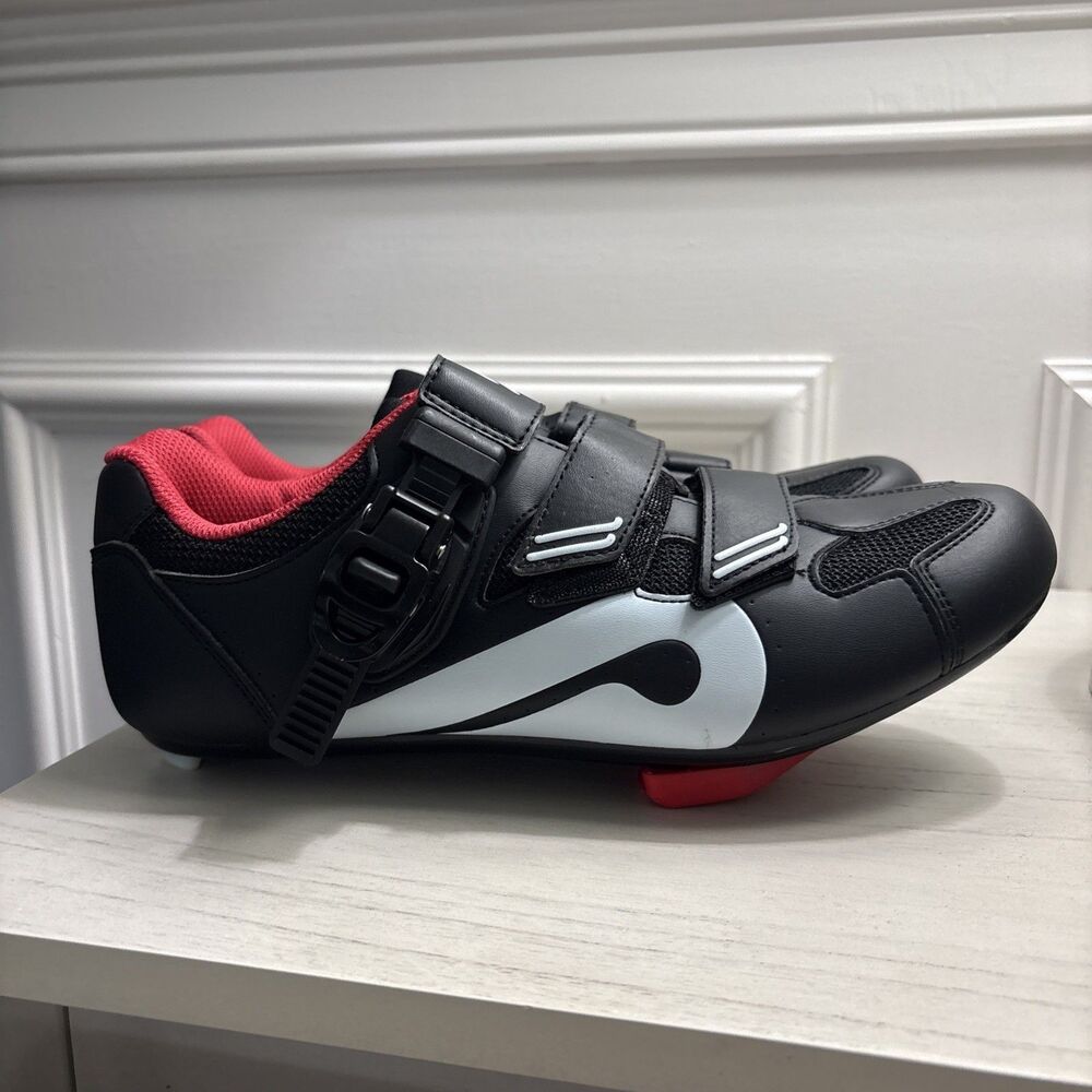Peloton Cycling Shoes – Black with Red & White Accents – Size 41 – NEW
